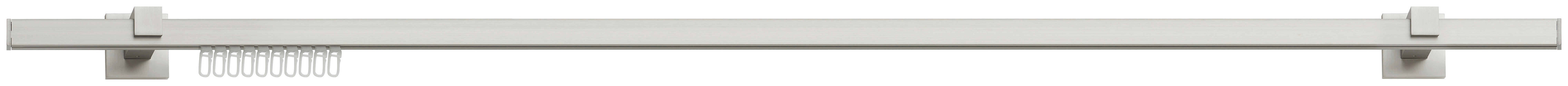 VORHANGSTANGENSET 200 cm  - Edelstahlfarben, Design, Metall (200cm) - Homeware