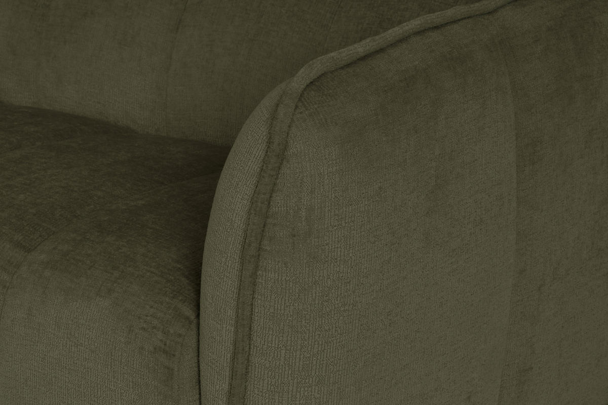 ECKSOFA LIVOLI in Chenille Grün  230/218 cm  - Schwarz/Grün, Design, Textil (230/218cm) - MID.YOU