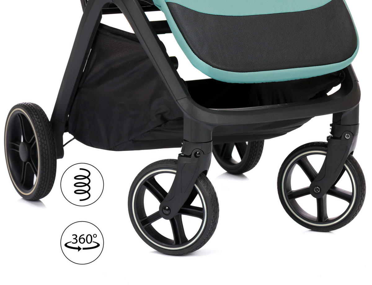 BUGGY Cooper  - Pastellblau/Schwarz, Basics, Textil/Metall (50/107/69cm) - Fillikid