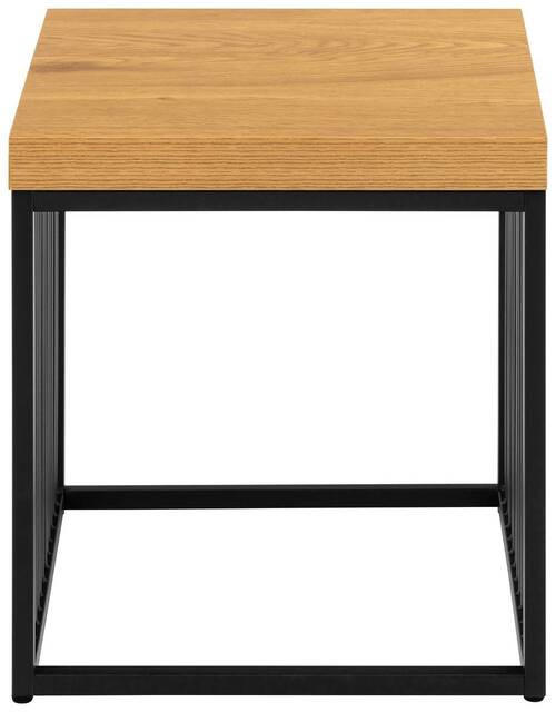 PRÍRUČNÝ STOLÍK, farba duba - čierna/farba duba, Design, kov/kompozitné drevo (40/40/42cm) - Livetastic