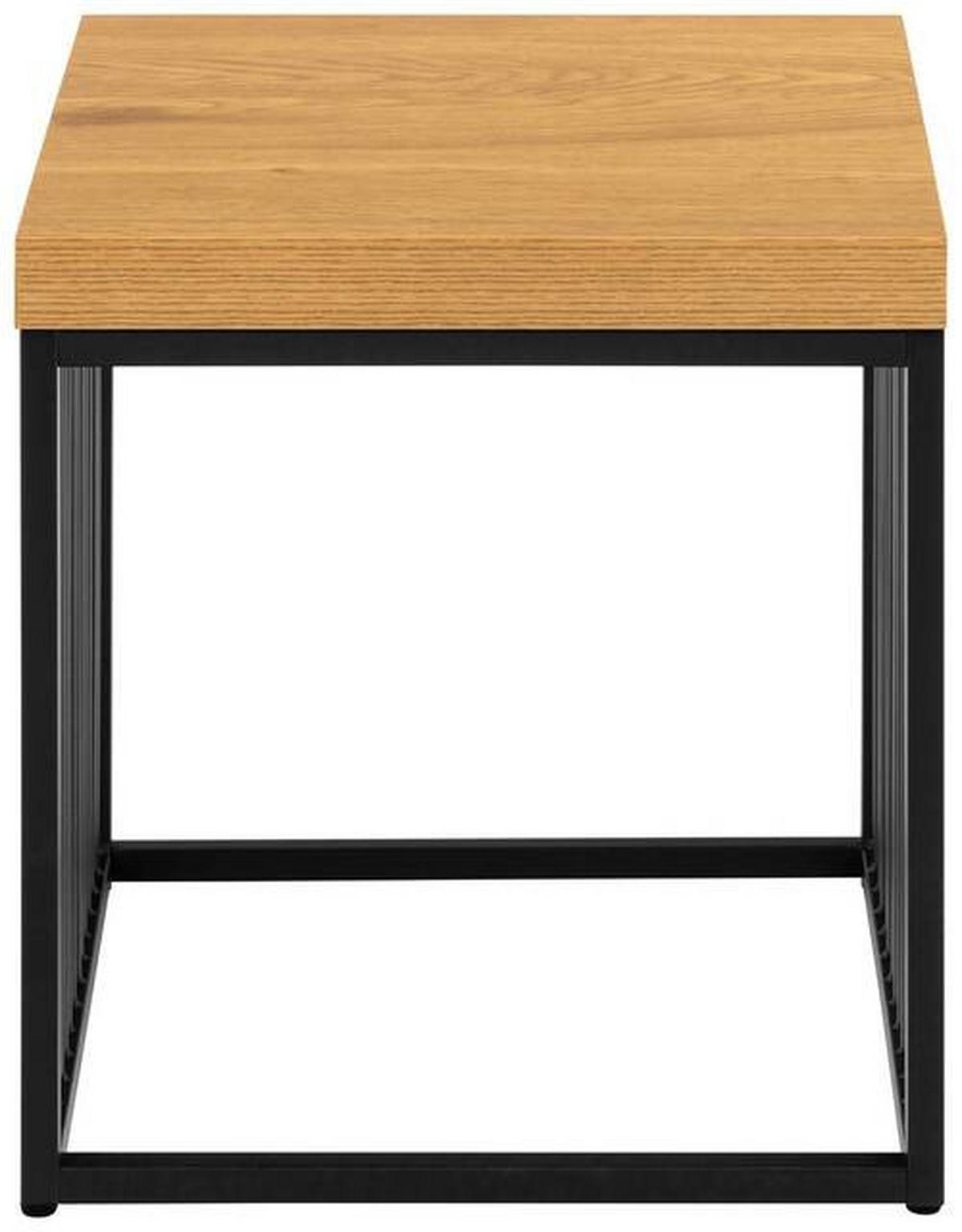 ODKLÁDACÍ STOLEK, barvy dubu - barvy dubu/černá, Design, kov/kompozitní dřevo (40/40/42cm) - Livetastic