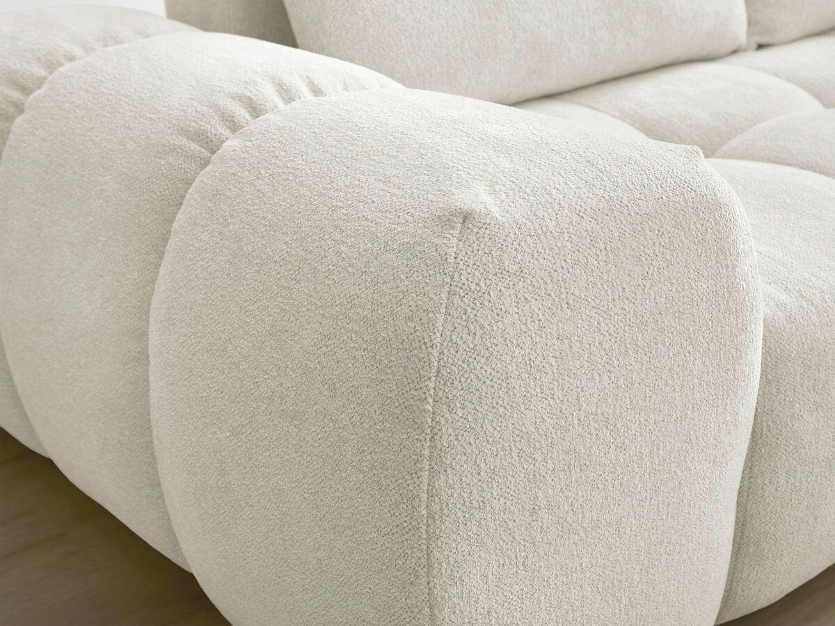 ECKSCHLAFSOFA EVEREST  mit Rücken echt, Armteil links, Armteil rechts Flachgewebe Weiß  - Schwarz/Weiß, MODERN, Kunststoff/Textil (320/212cm)