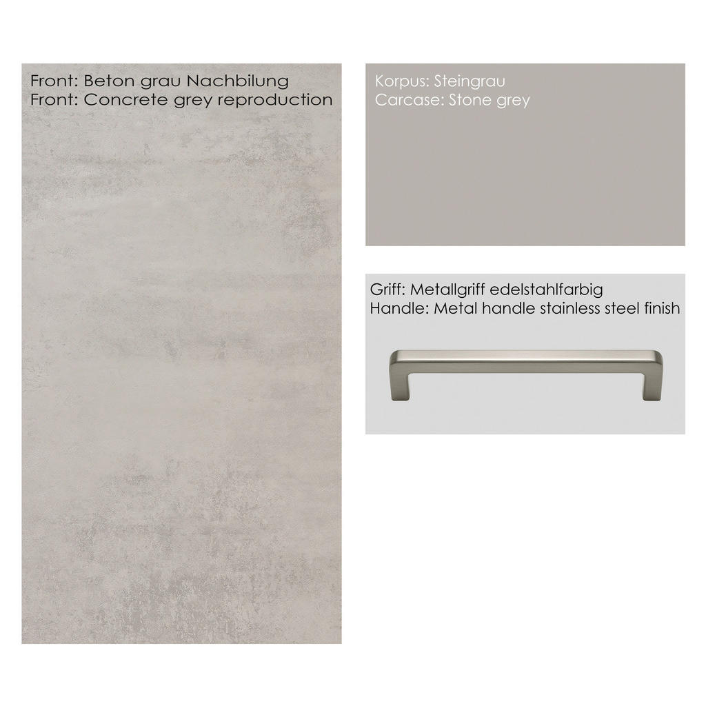 Thumbnail - Nobilia Geschirrschrank Riva, Hellgrau, Metall, 5 Fächer, nur wie online abgebildet bestellbar, 60x216.6x58 cm, Blauer E...