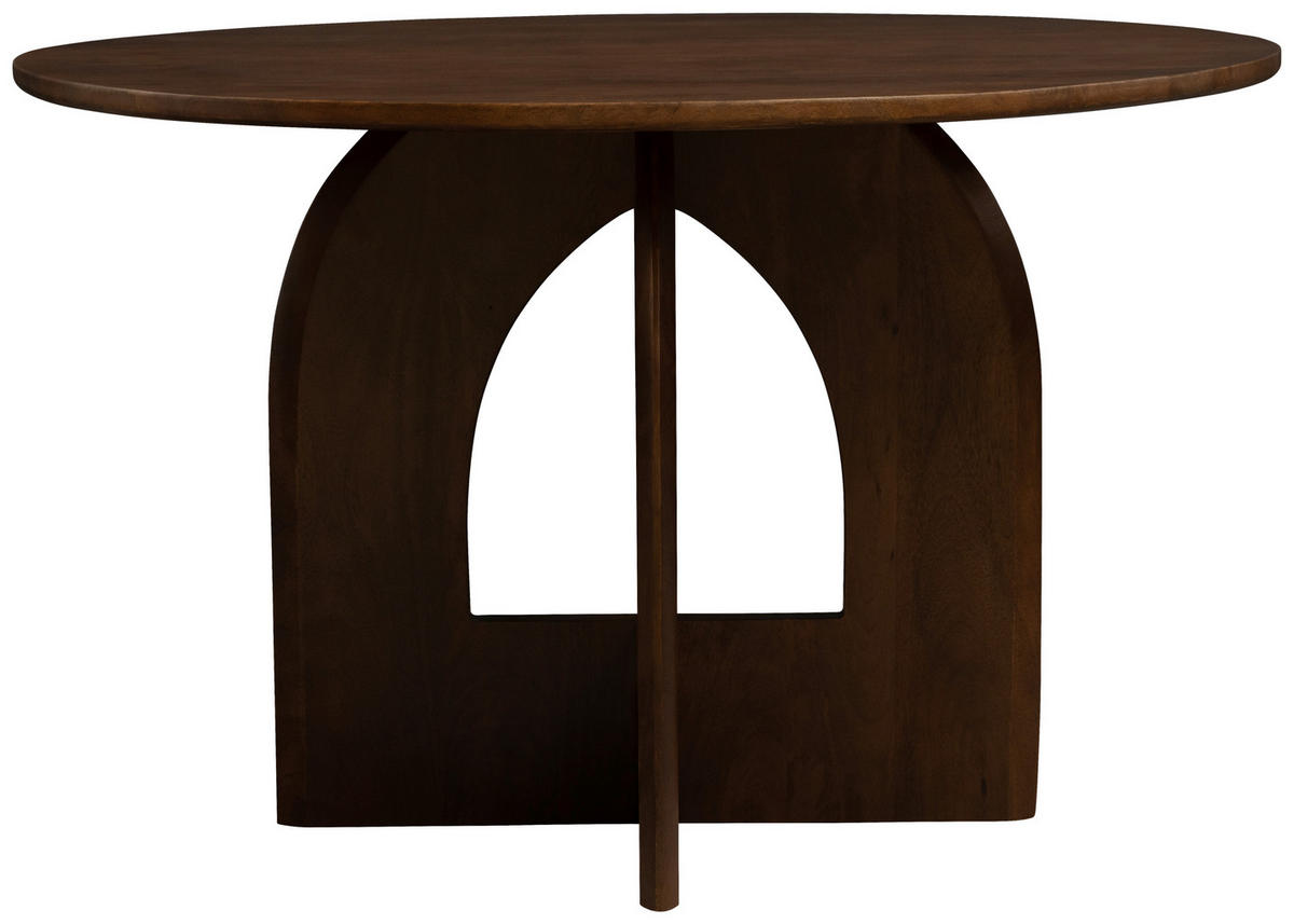 ESSTISCH in Holz, Stein 120/76/120 cm  - Beige/Walnussfarben, MODERN, Holz/Stein (120/76/120cm) - Livetastic