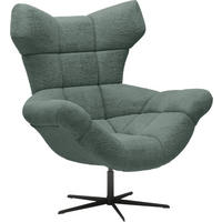 FÜLES FOTEL - fekete/zöld, Design, textil/fém (103/119/84cm) - Esposa