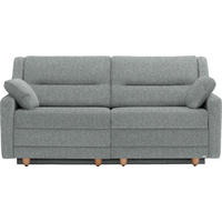 SCHLAFSOFA  in Mikrovelours Graugrün  - Buchefarben/Graugrün, KONVENTIONELL, Holz/Textil (184/88/91cm) - Sedda
