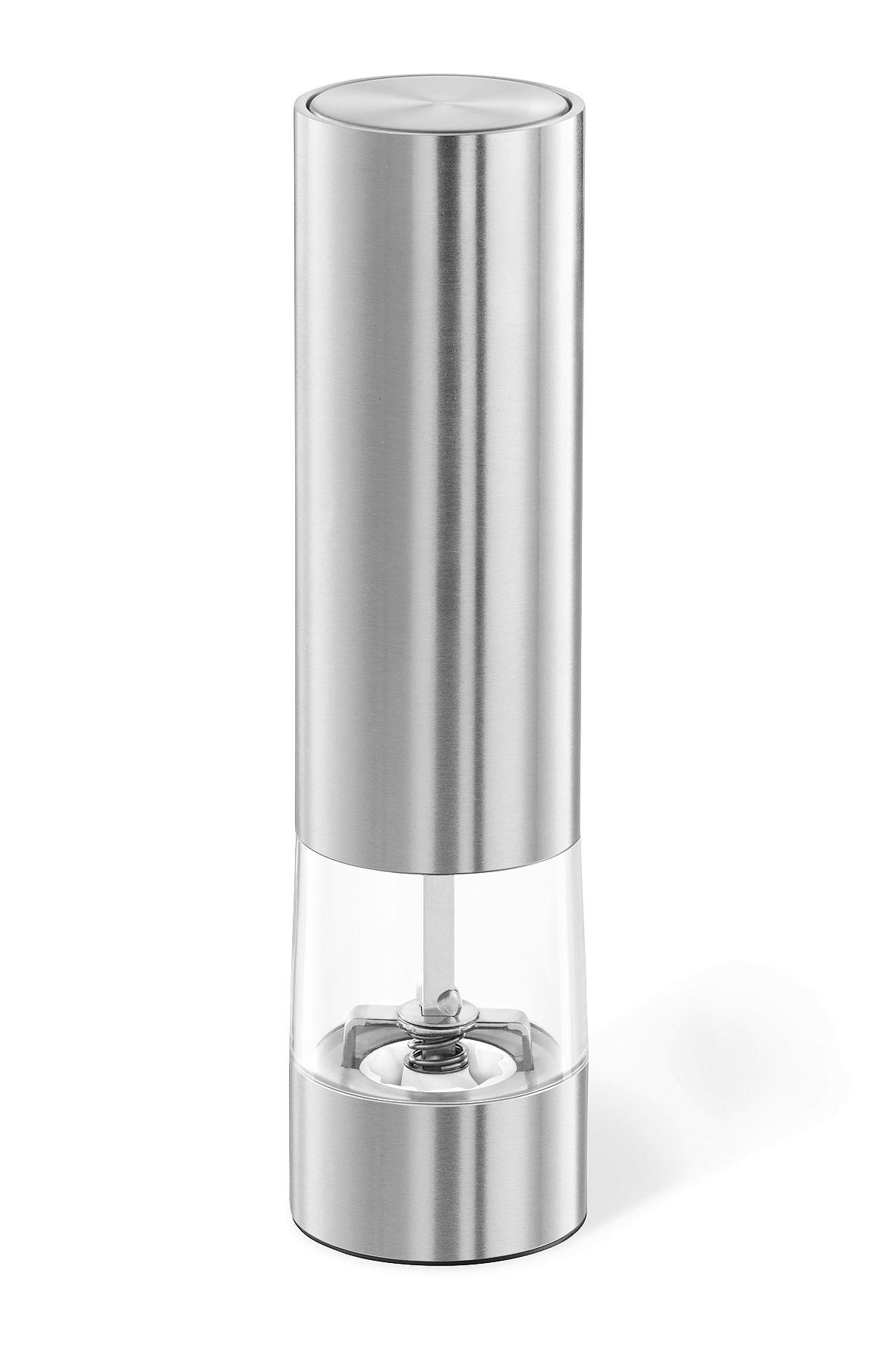 ELEKTR. SALZ-/GEWÜRZMÜHLE Monino  - Edelstahlfarben, Basics, Kunststoff/Metall (4,5/16,9cm) - Zack