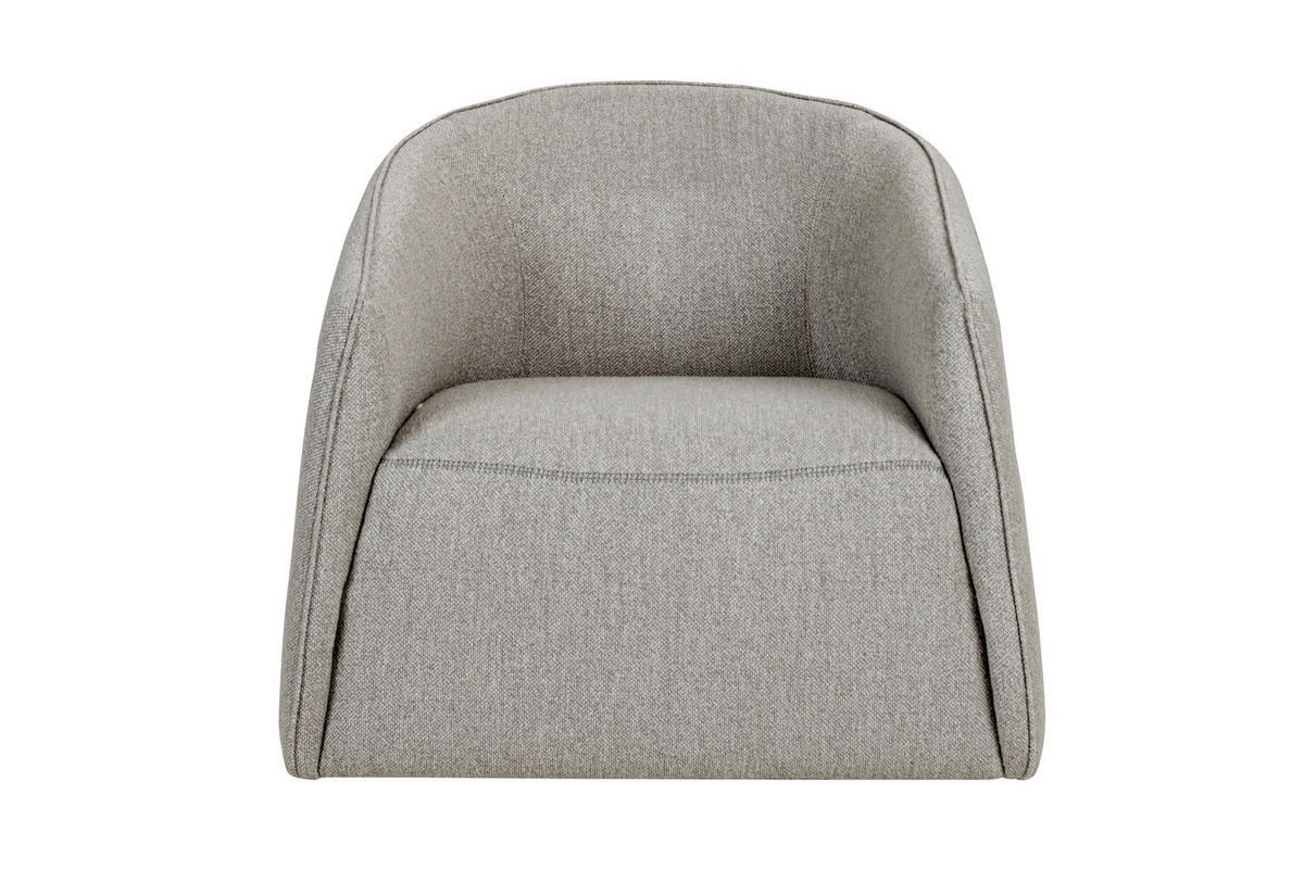 FÅTÖLJ i trä, textil brun, grå, vit  - vit/brun, Design, trä/textil (83/76/83cm) - Johann Jakob