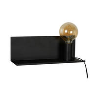 WANDLEUCHTE Sebo 37/12.5/13 cm   - Schwarz, Design, Metall (37/12.5/13cm) - Lucide