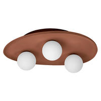 DECKENLEUCHTE    50/38,5/15,5 cm  - Braun, Basics, Glas/Keramik (50/38,5/15,5cm) - Osram