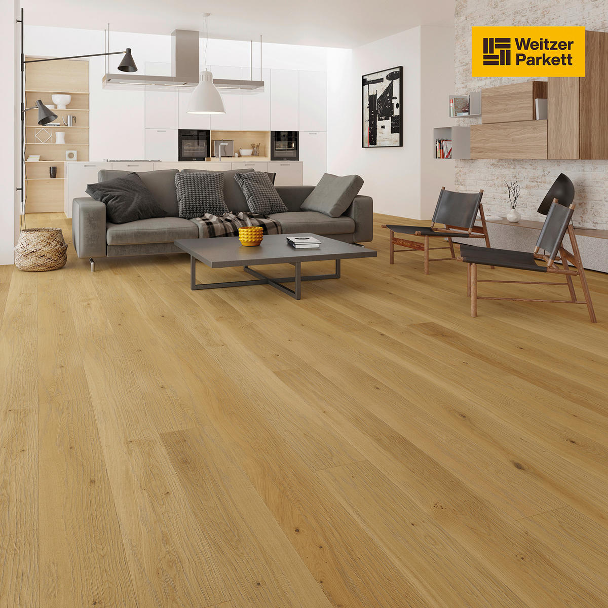 LANDHAUSDIELE, Eiche Lebhaft Gesund Diele  per  m² - Eichefarben, Trend, Holz (180/17,5/1,1cm) - Weitzer Parkett