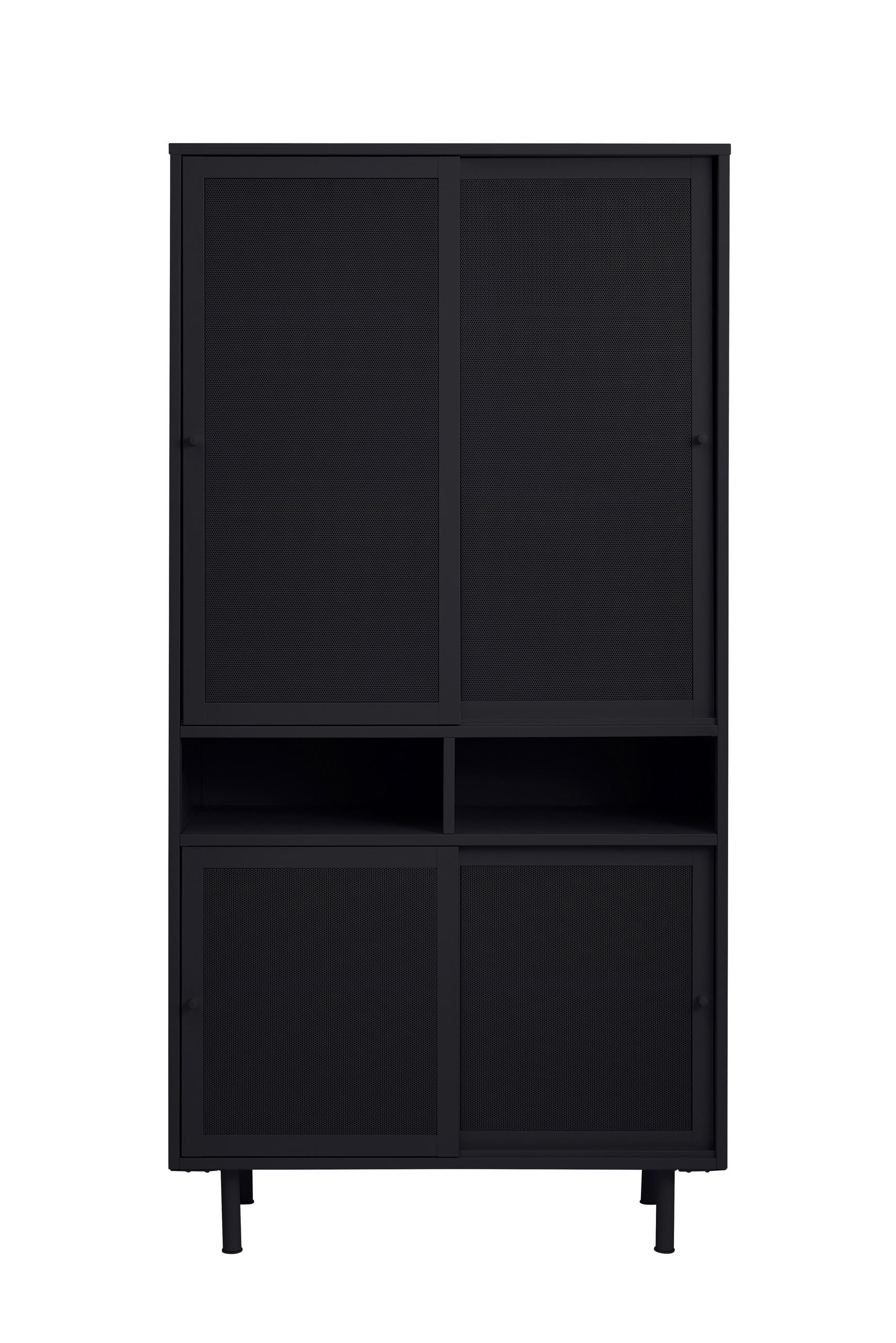 MEHRZWECKSCHRANK 90/18/40 cm  in Schwarz  - Schwarz, Basics, Metall (90/18/40cm) - Boxxx