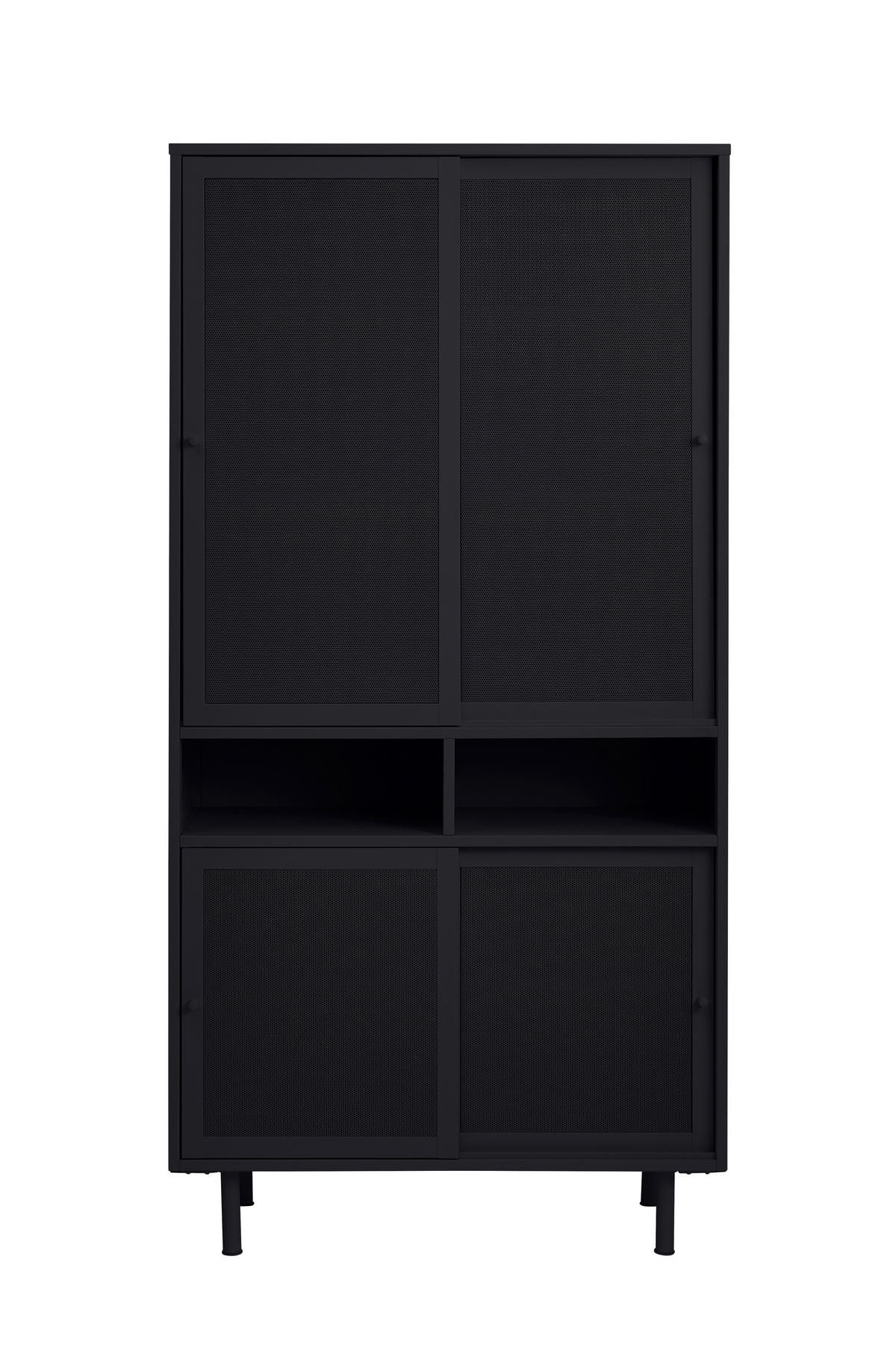 MEHRZWECKSCHRANK 90/18/40 cm  in Schwarz  - Schwarz, Basics, Metall (90/18/40cm) - Boxxx