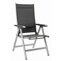GARTENKLAPPSESSEL Aluminium Anthrazit, Silberfarben  - Anthrazit/Silberfarben, Basics, Textil/Metall (65/109/61cm) - Kettler