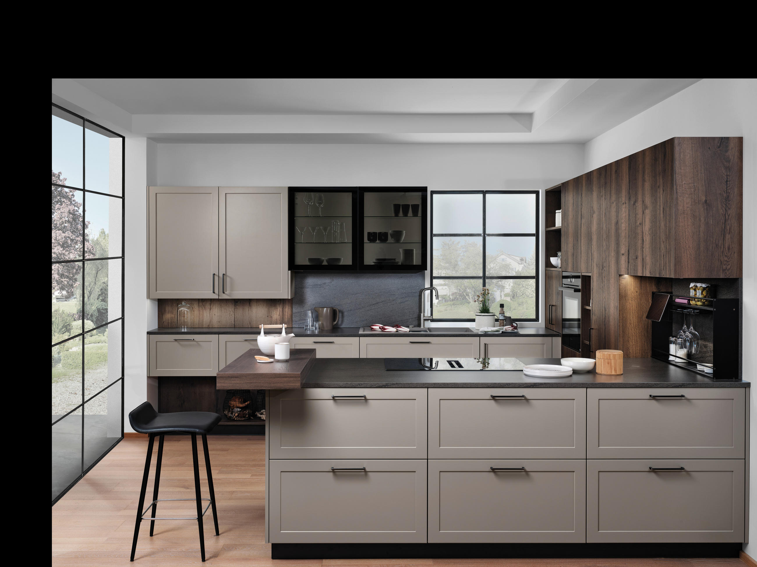 EINBAUKÜCHE   - Fango, Basics, Holzwerkstoff - EWE