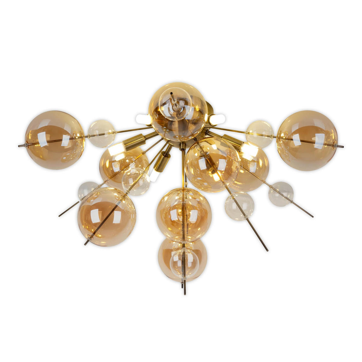 DECKENLEUCHTE Explosion 57/38 cm   - Karamell, Design, Glas/Metall (57/38cm) - Näve