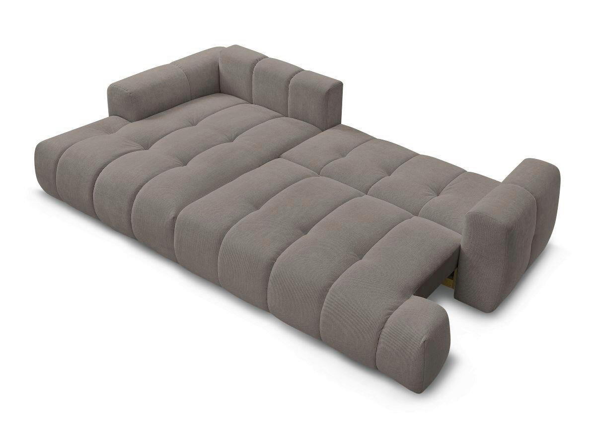 ECKSCHLAFSOFA FUJI Leinenoptik Taupe  inkl.  - Taupe/Schwarz, MODERN, Kunststoff/Textil (160/292cm)