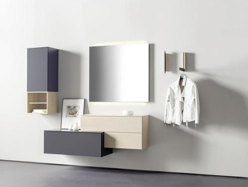 GARDEROBE 8-teilig  in 200/198/35/45 cm  - Eichefarben/Schwarz, Design, Holz/Holzwerkstoff (200/198/35/45cm) - Sudbrock