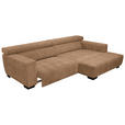 ECKSOFA in Webstoff Orange  279/182 cm  - Schwarz/Orange, KONVENTIONELL, Textil/Metall (279/182cm) - Hom`in