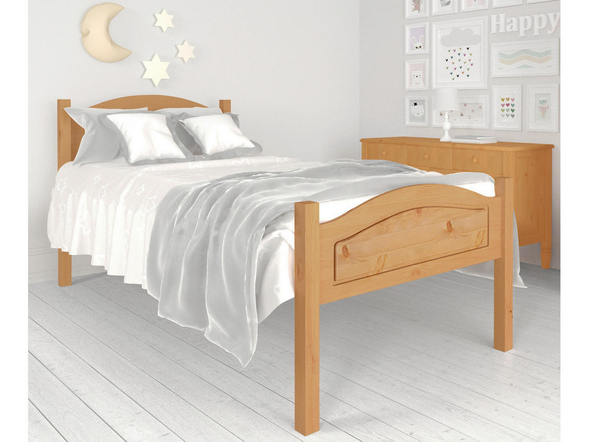 BETT 208/99 cm  in Naturfarben  - Naturfarben, Design, Holz (208/99cm) - MID.YOU