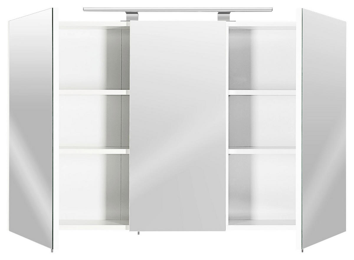 SPIEGELSCHRANK 110/68/16 cm  - Weiß, Basics, Glas/Holzwerkstoff (110/68/16cm) - MID.YOU