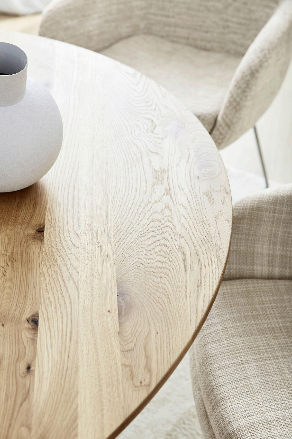 ESSTISCH in Holz 130/130/77 cm  - Edelstahlfarben/Eichefarben, Design, Holz/Metall (130/130/77cm) - Musterring
