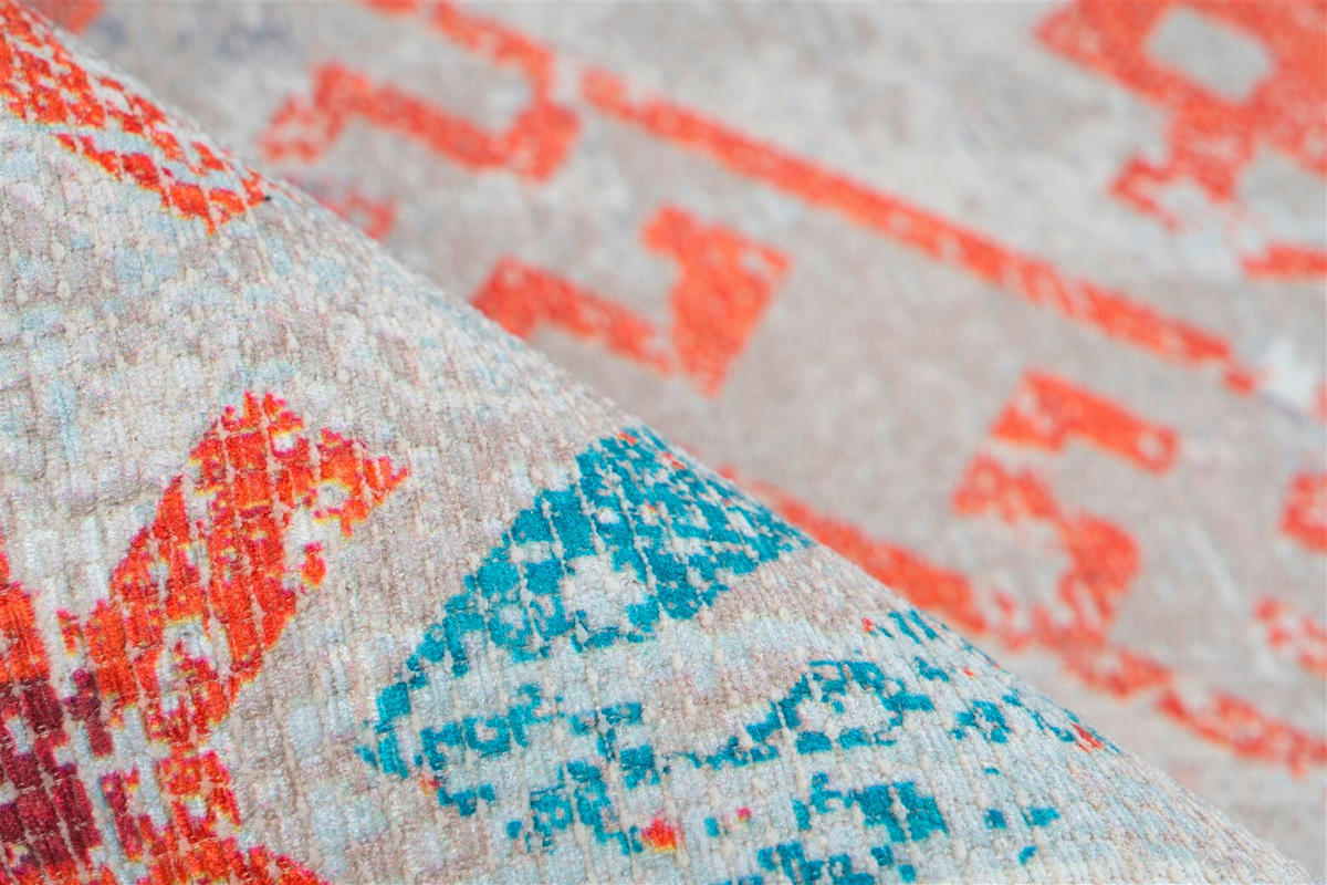 PLOCHO TKANÝ KOBEREC, 120/170 cm, viacfarebná, oranžová - oranžová/viacfarebná, Konventionell, textil (120/170cm)