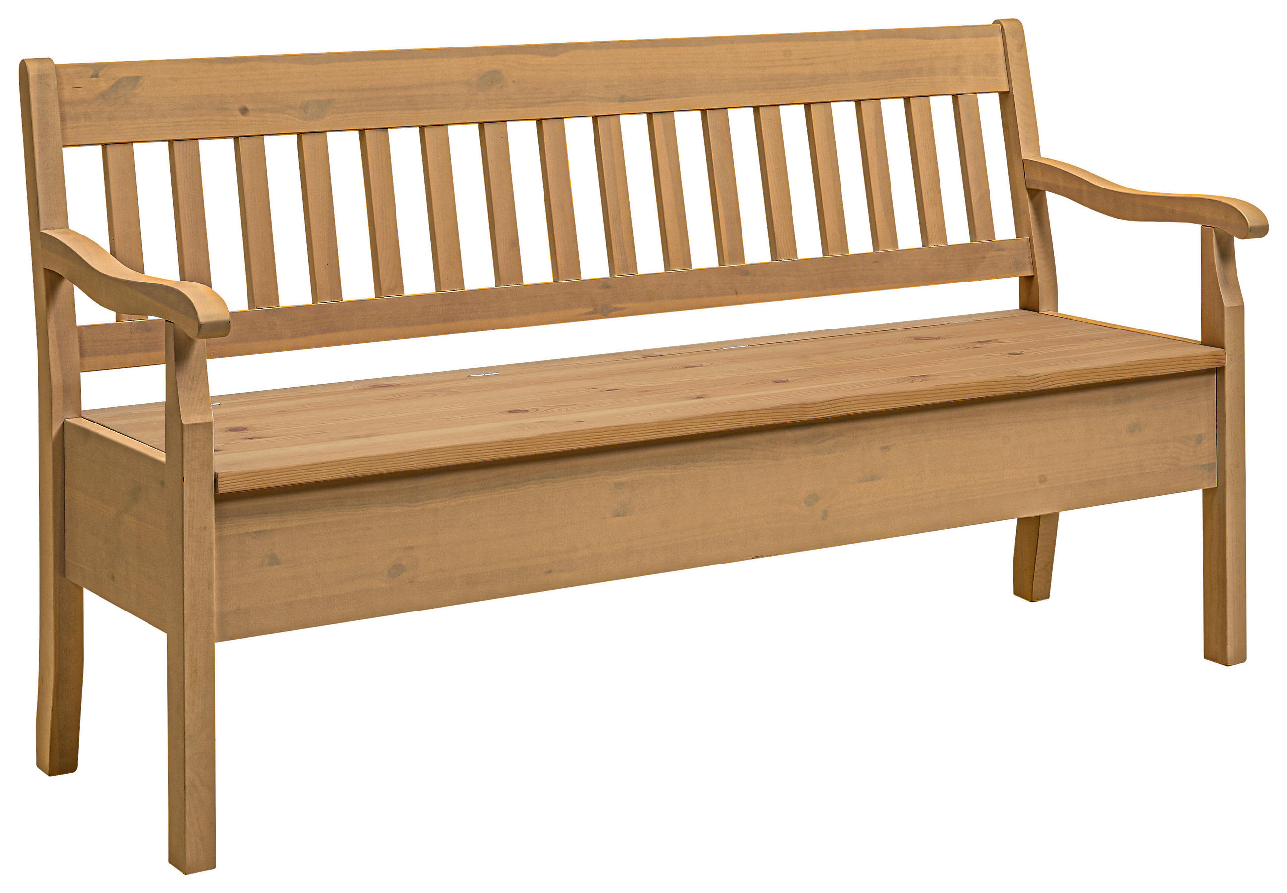 SITZBANK 169/93/58 cm Laugenfarbig Kiefer massiv  - Laugenfarbig, ROMANTIK / LANDHAUS, Holz (169/93/58cm) - Boxxx