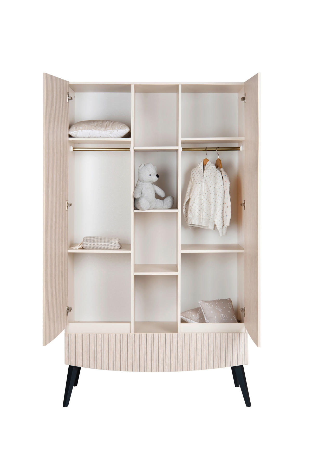 BABYZIMMER  - Beige/Schwarz, Basics, Holz/Holzwerkstoff - Schardt