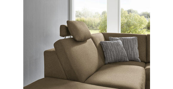 ECKSOFA in Mikrofaser Grün  - Alufarben/Grün, Design, Textil/Metall (242/275cm) - Dieter Knoll