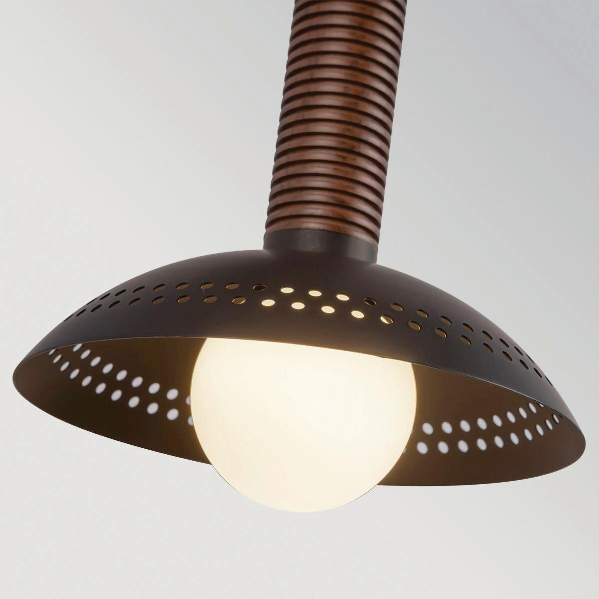 LED-WANDLEUCHTE Alora Mood 57,2/15,2 cm  - Walnussfarben/Schwarz, Design, Glas/Metall (57,2/15,2cm) - Elstead Lighting
