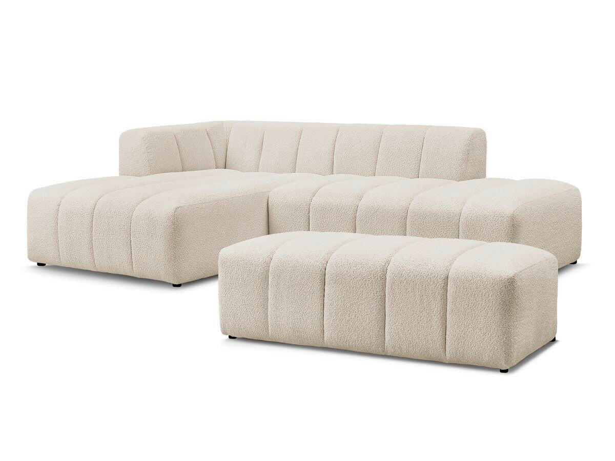 ECKSOFA  ANNECY Beige Bouclé  - Beige/Schwarz, MODERN, Kunststoff/Textil (170/262cm)
