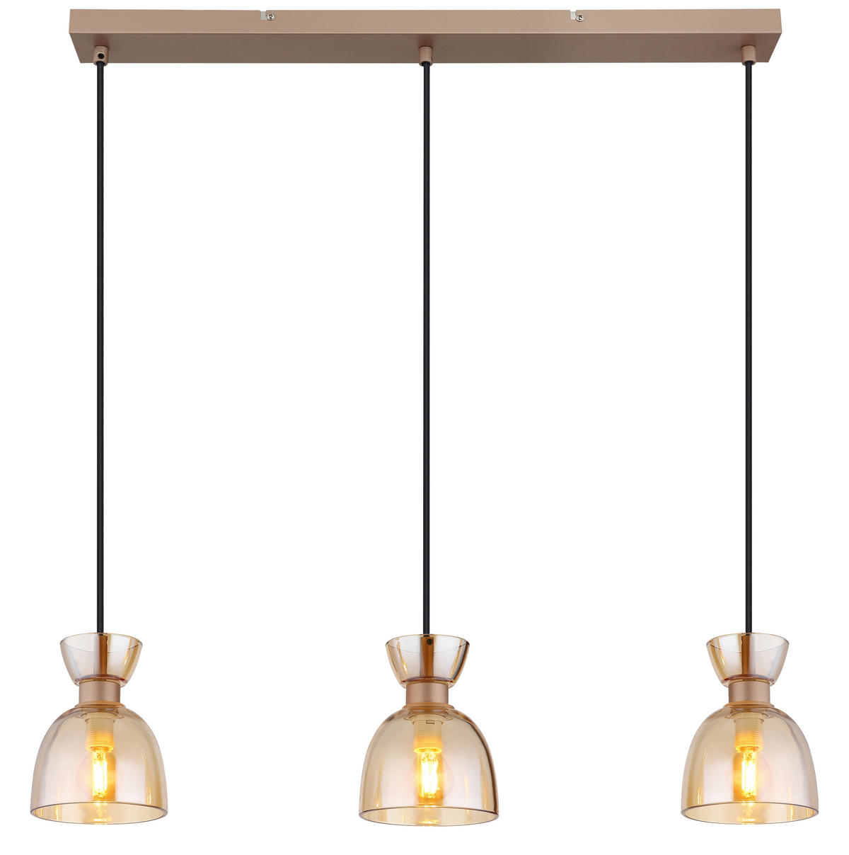VISEČA SVETILKA  MASSEY   65/13/120 cm         E14 - črna/barve jantarja, Design, kovina/umetna masa (65/13/120cm) - Globo