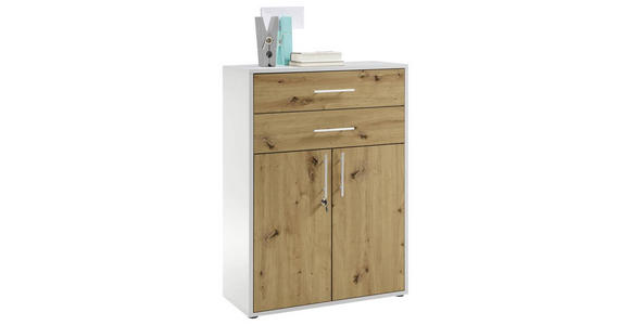 AKTENSCHRANK Eiche Artisan  - Eiche Artisan, MODERN, Holzwerkstoff (80/111/35cm) - Carryhome