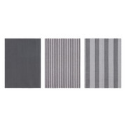GESCHIRRTUCH-SET 3-teilig - Schwarz/Grau, Design, Textil (50/70cm) - Esposa