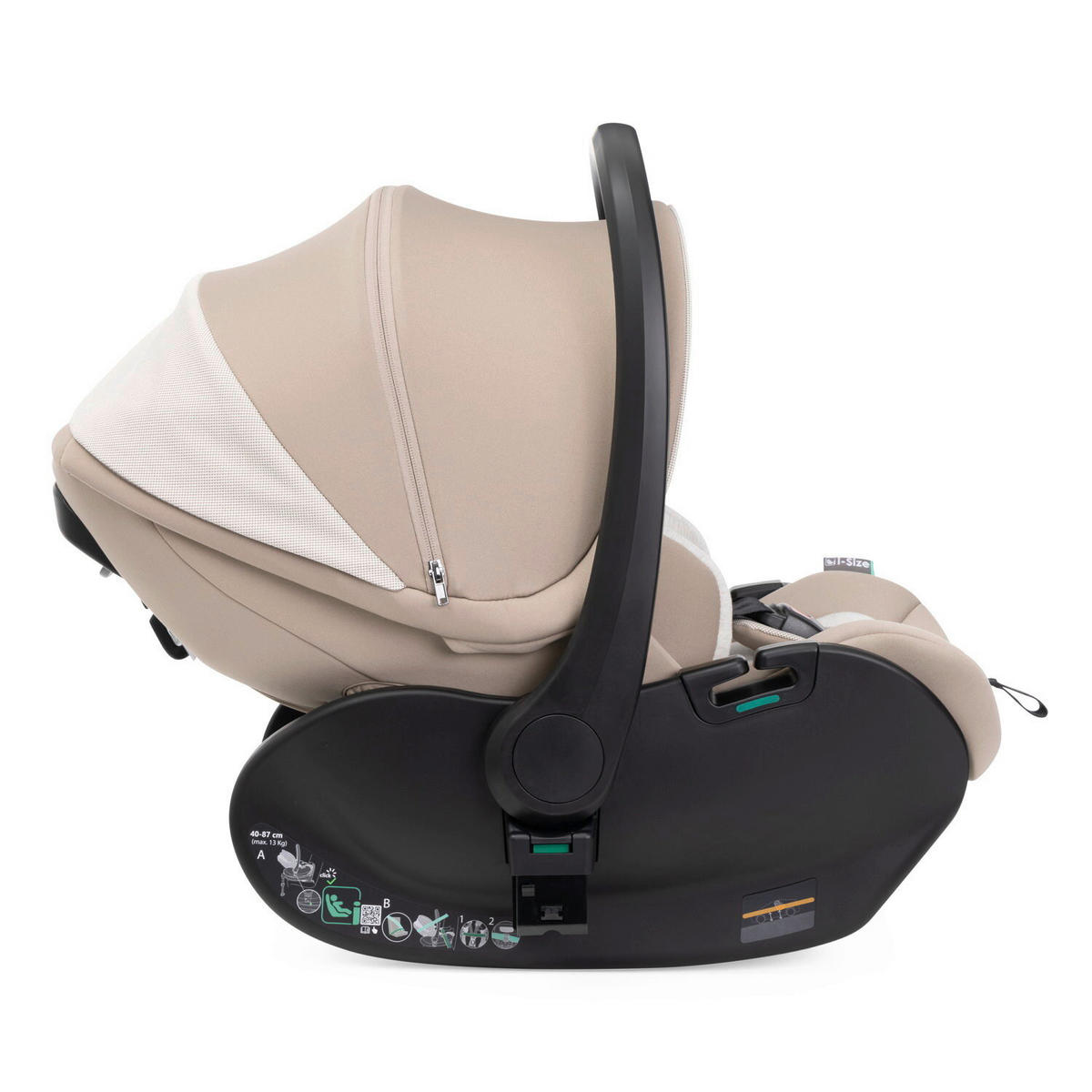 KINDERAUTOSITZ First Seat Recline I-Size   - Beige, Basics, Textil (44/58/60/65cm) - Chicco