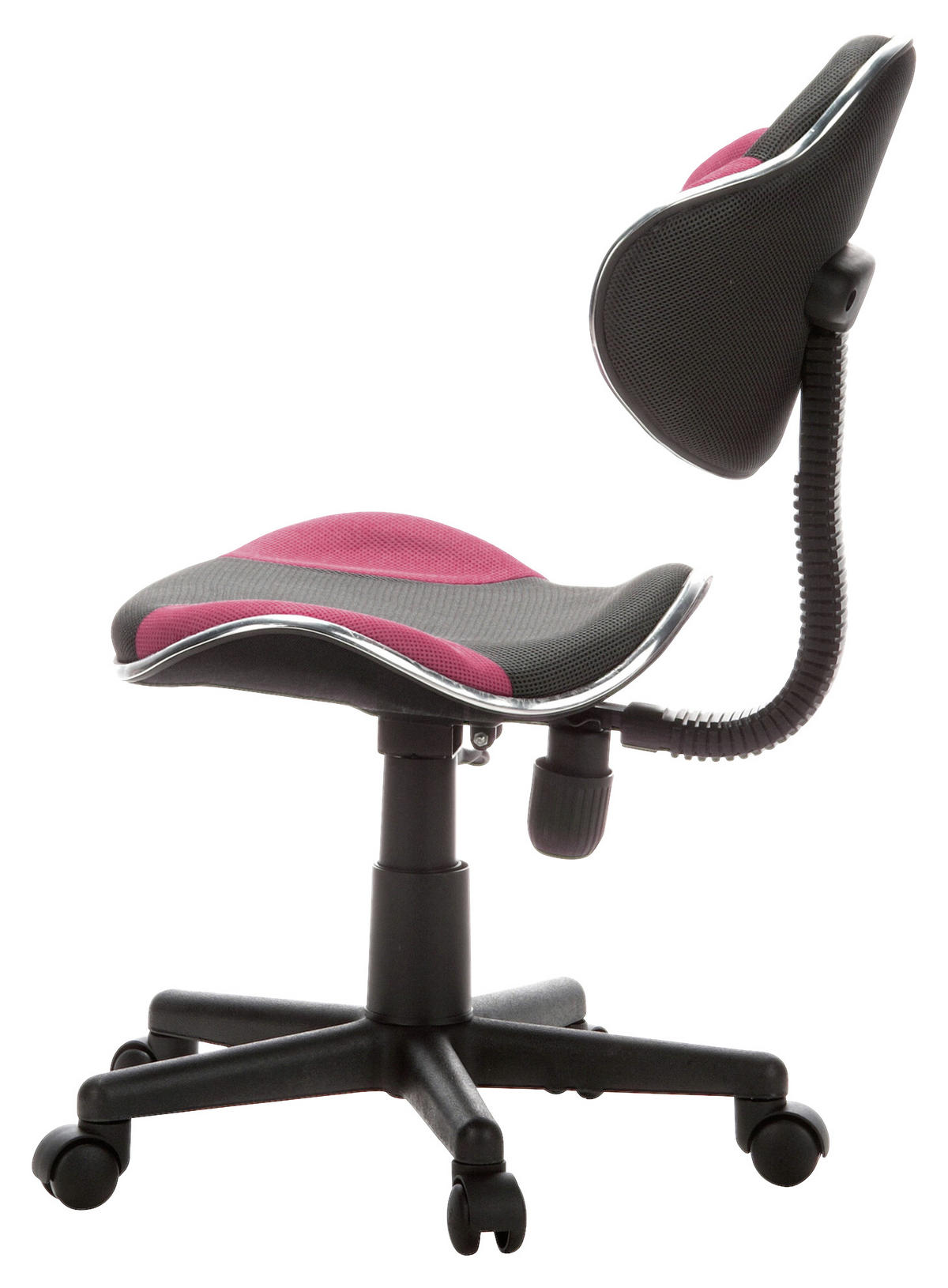 MLADINSKI VRTLJIVI STOL umetna masa siva, pink  - pink/siva, Basics, umetna masa (45/86-101/42cm) - MID.YOU