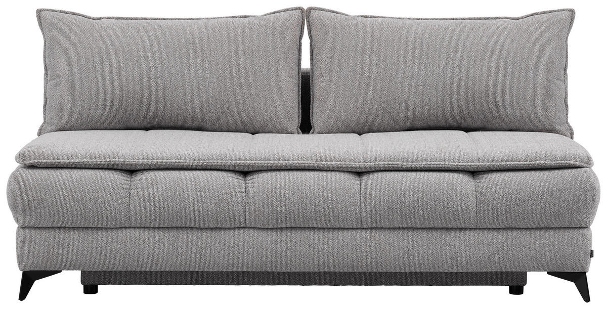 SCHLAFSOFA Flachgewebe Grau  - Schwarz/Grau, Design, Textil/Metall (197/95/92cm) - Stylife