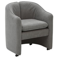 COCKTAILSESSEL Mikrofaser Hellgrau    - Hellgrau/Schwarz, Design, Kunststoff/Textil (72/78/62cm) - Xora