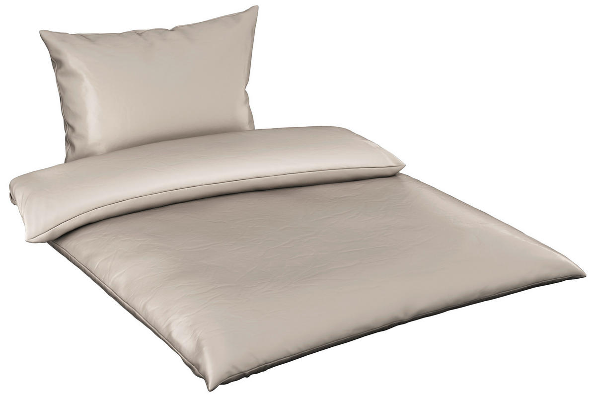 POVLEČENÍ, satén, béžová, 200/220 cm - béžová, Basics, textil (200/220cm) - Novel
