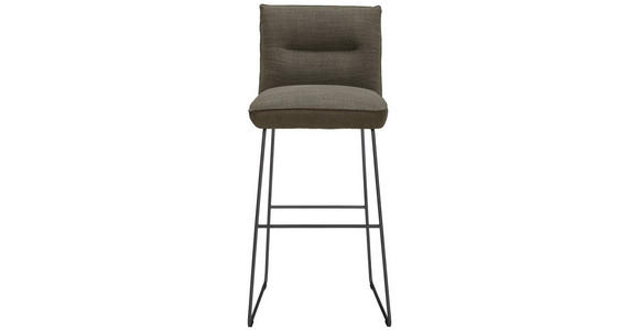 BARHOCKER in Metall, Textil Braun, Schwarz - Schwarz/Braun, Design, Textil/Metall (51/107/59cm) - Dieter Knoll