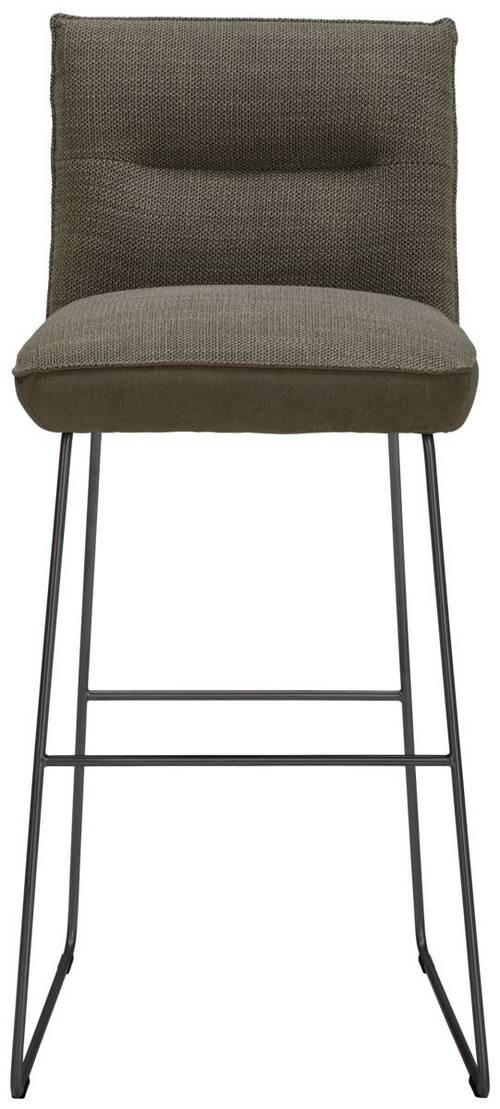BARHOCKER Flachgewebe Braun, Schwarz Stahl Stoffauswahl, Typenauswahl, Gestellauswahl  - Schwarz/Braun, Design, Textil/Metall (51/107/59cm) - Dieter Knoll