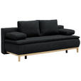 BOXSPRINGSOFA Webstoff Anthrazit  - Eichefarben/Anthrazit, Design, Holz/Textil (202/78/93/100cm) - Carryhome