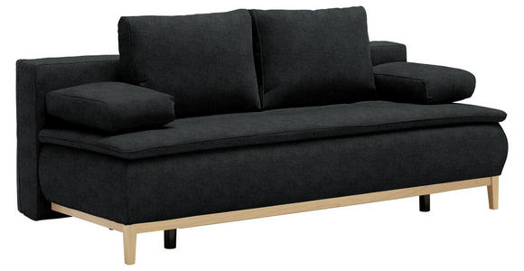 BOXSPRINGSOFA Webstoff Anthrazit  - Eichefarben/Anthrazit, Design, Holz/Textil (202/78/93/100cm) - Carryhome