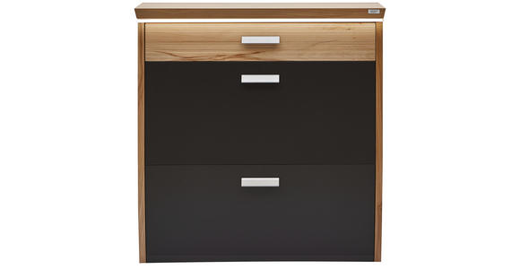SCHUHSCHRANK 93/96/32 cm - Silberfarben/Buchefarben, Design, Holz/Holzwerkstoff (93/96/32cm) - Dieter Knoll