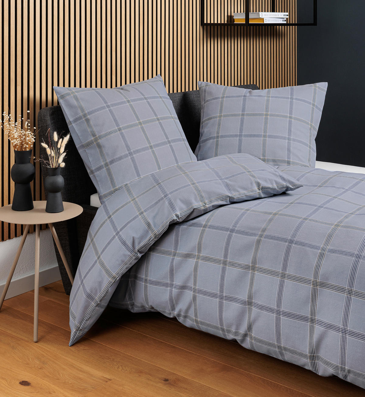 BETTWÄSCHE Biber 200/200 cm  - Silberfarben, Basics, Textil (200/200cm) - Janine