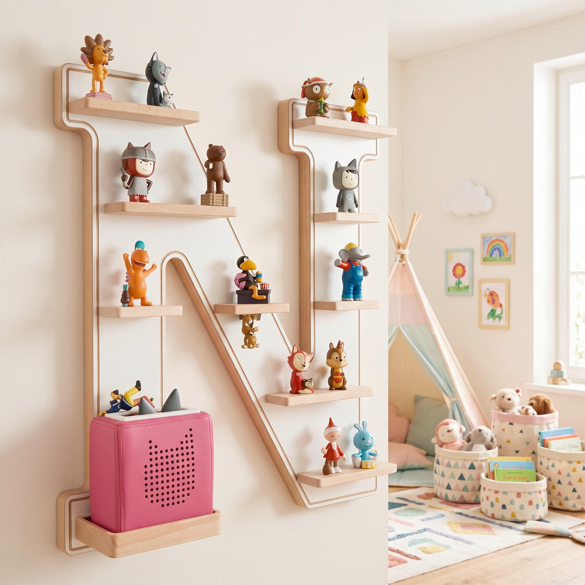 KINDERREGAL  - Weiss, Modern, Holzwerkstoff (50/54/19cm) - Livetastic