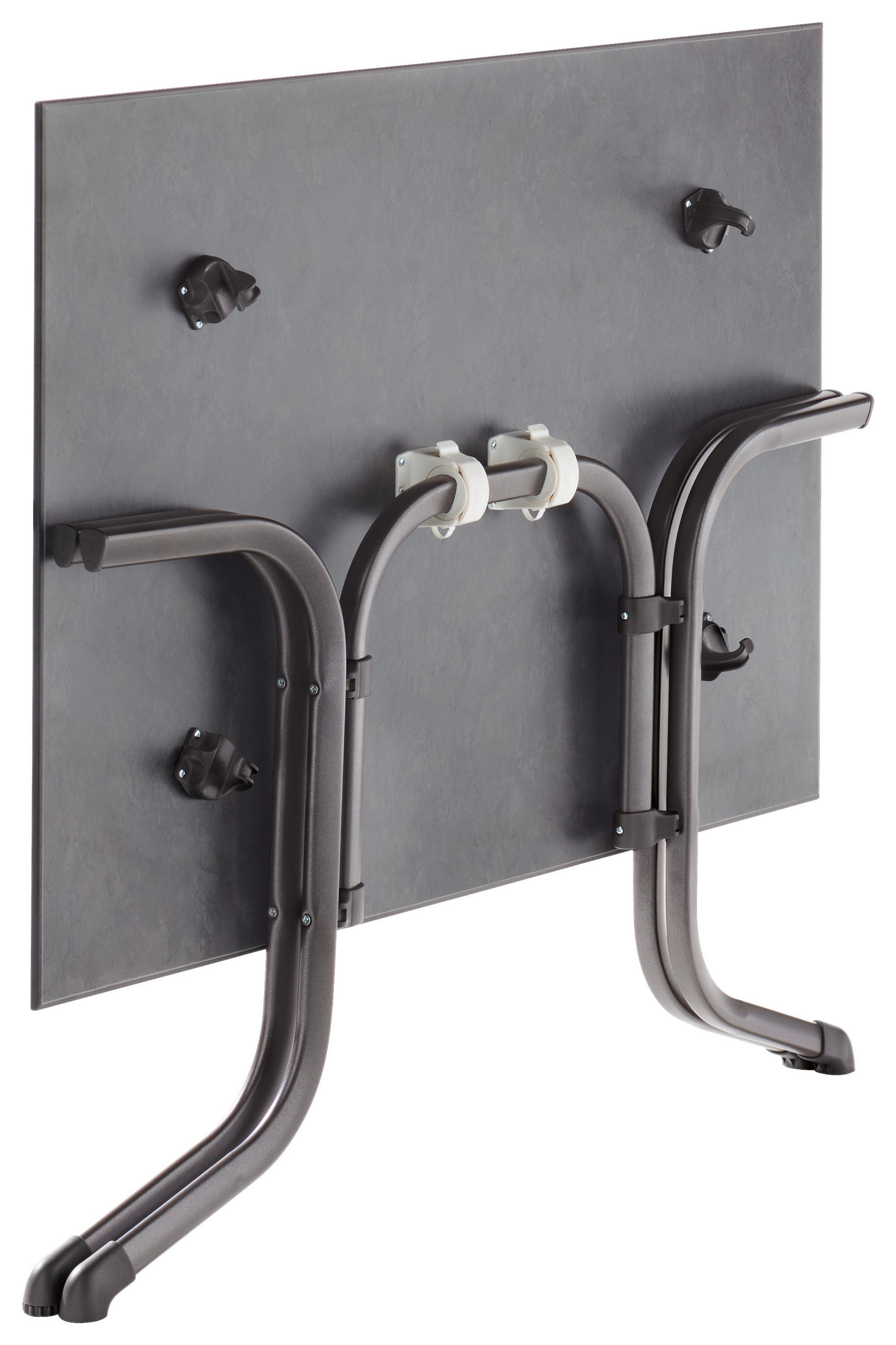 GARTENKLAPPTISCH 120/80/73 cm Metall, Kunststoff rechteckig  - Schieferfarben/Silberfarben, Basics, Kunststoff/Metall (120/80/73cm) - Sieger