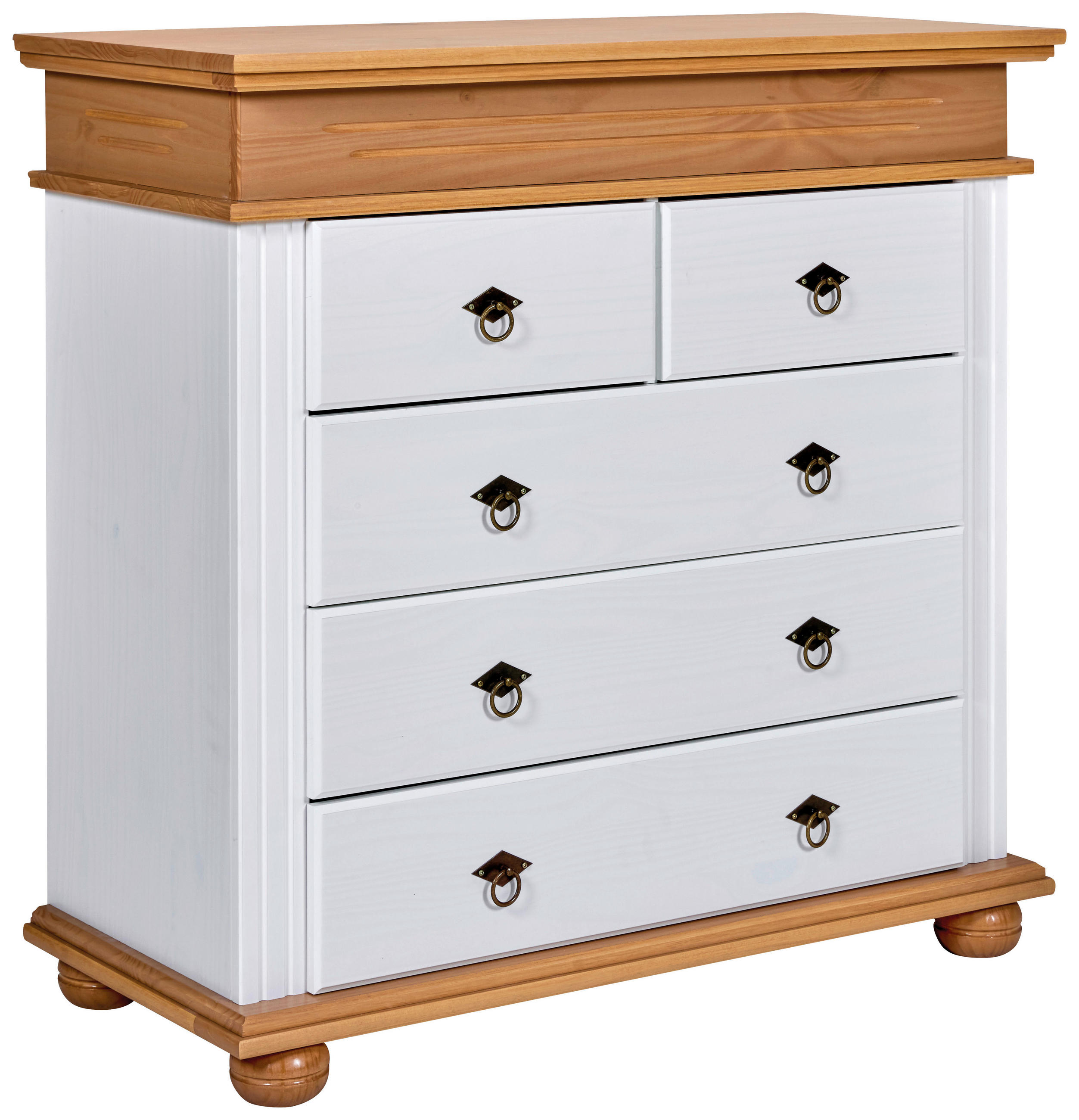 KOMMODE  in 101/99/46 cm  - Eichefarben/Schwarz, LIFESTYLE, Holz/Metall (101/99/46cm) - Ti'me