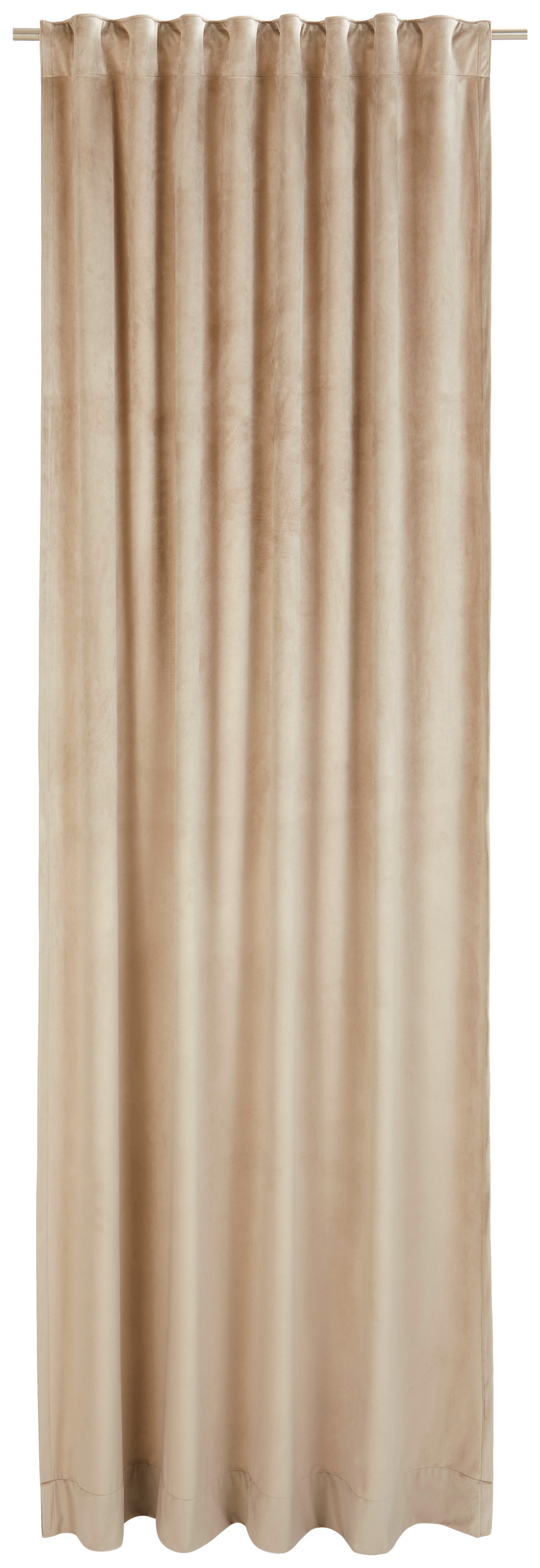 FERTIGVORHANG MR-Velvet blickdicht 130/250 cm   - Greige, Basics, Textil (130/250cm) - Musterring